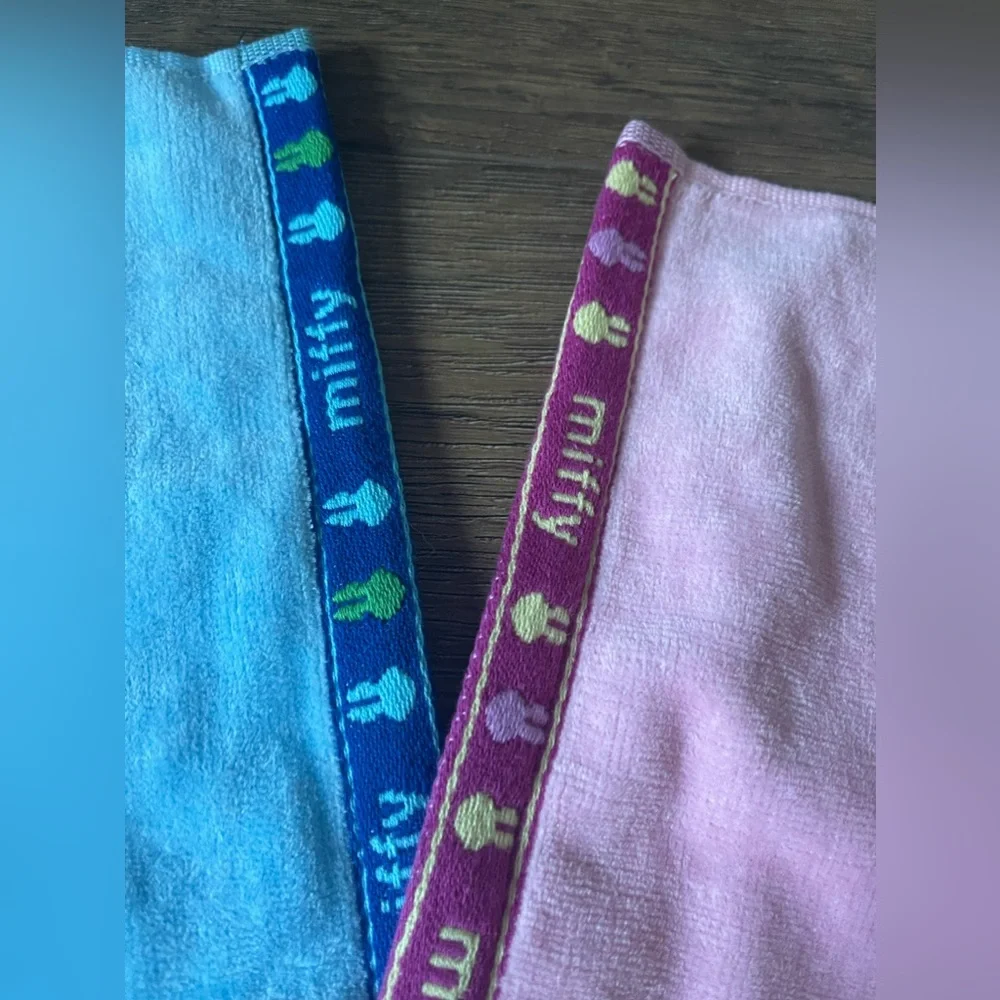 MIFFY-Imported (NWT) Hand Towel Set-Pink & Blue
